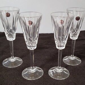 NEW Toscany Classic Set of 4 Chamagne Flute Glasses 24% Fine Lead Crystal 5 OZ
